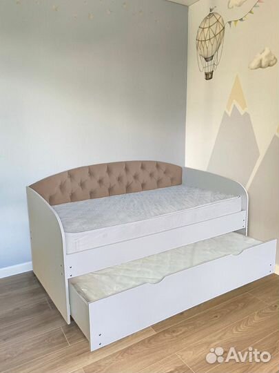 Кровать трансформер от 2х лет лдсп мягк спинка