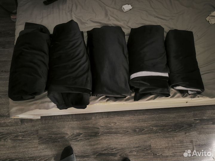 Шторы блэкаут черные 200х280см