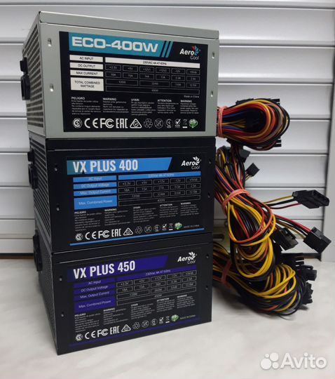 Блок питания Aerocool 400, 450, 500W