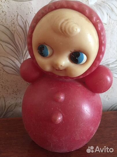 Мишка плюшевый Неваляшка 60-е годы СССР