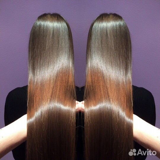 Кератиновое выпрямление волос