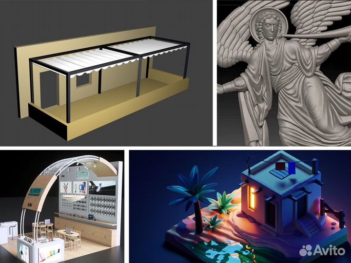 3D моделирование, стенды, дизайн, вектор, карточки