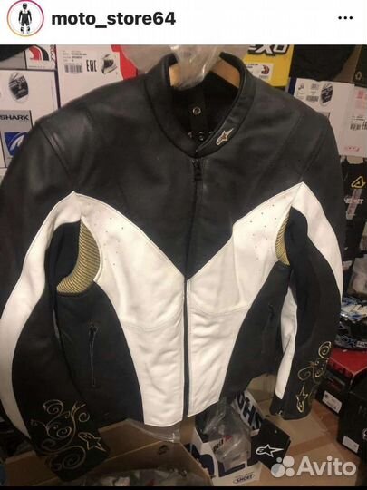 Куртка alpinestars кожа, женская, размер 46, 10us