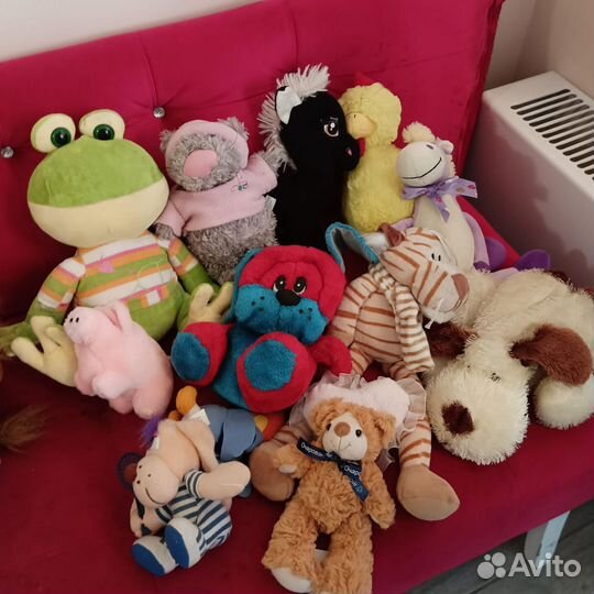 Набор для лепки play doh и мягкие игрушки