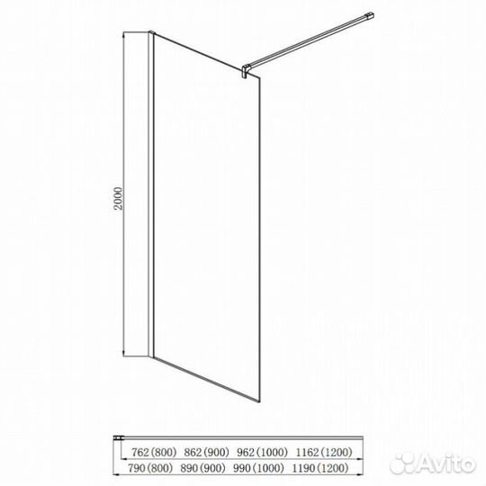 Душевая перегородка Aquatek AQ WIW Print 10020BL