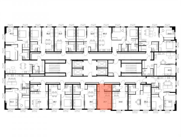 Квартира-студия, 21,7 м², 14/24 эт.