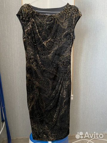 Платье вечернее, коричневое, размер 44-46