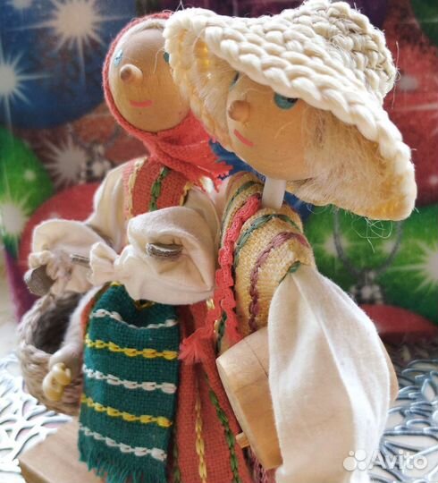 Деревянная сувенирная кукла. Винтаж СССР