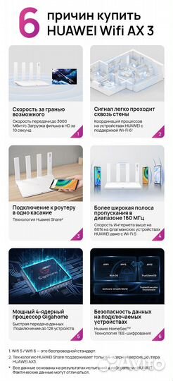 Wi-Fi 6+ Роутер Huawei WS7200 AX3 Pro