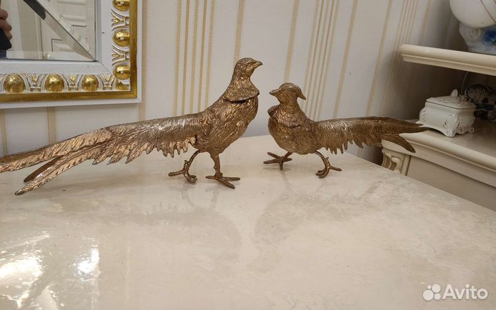 Бронзовые статуэтки фазаны