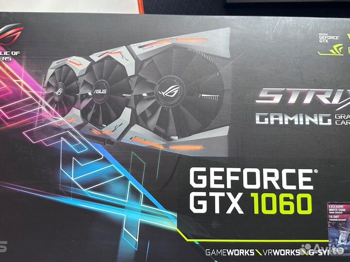 Видеокарта asus rog strix gtx 1060 oc 6gb