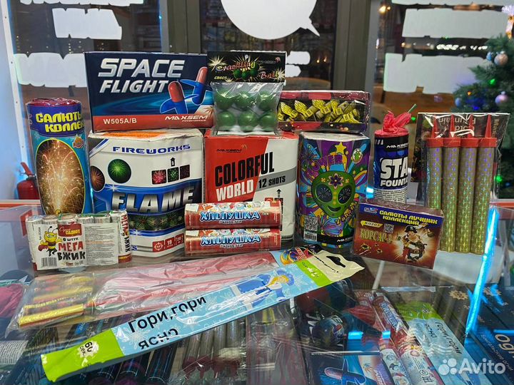 Большой набор Салютов и Фейерверков на Новый Год