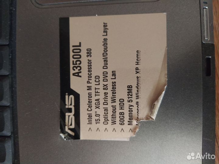 Ноутбук asus a3000