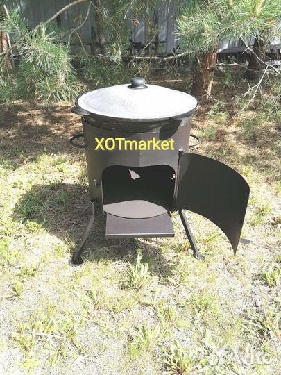 Казан чугунный с печью