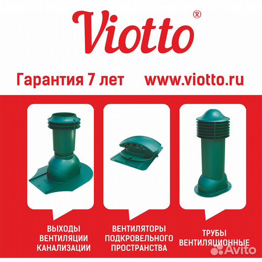 Роторная вентиляция Viotto Ф110мм на м/ч RAL7024