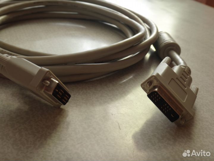 Кабель DVI - DVI 5 метров (Толстый надёжный)