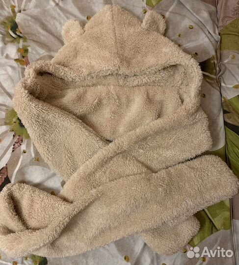 Плюшевая шапка-шарф