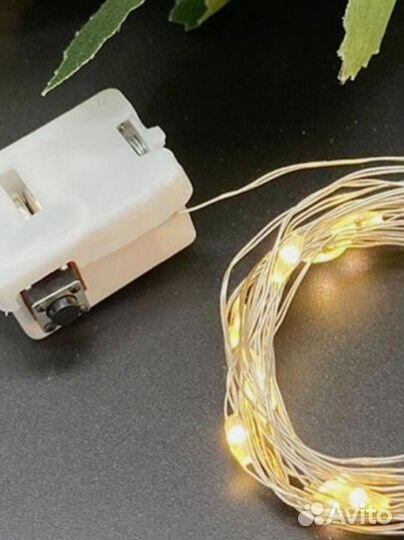 Гирлянда роса нить на батарейках