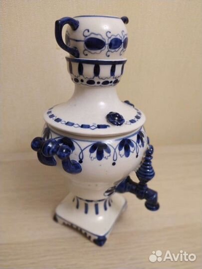 Самовар Гжель. Середина хх века