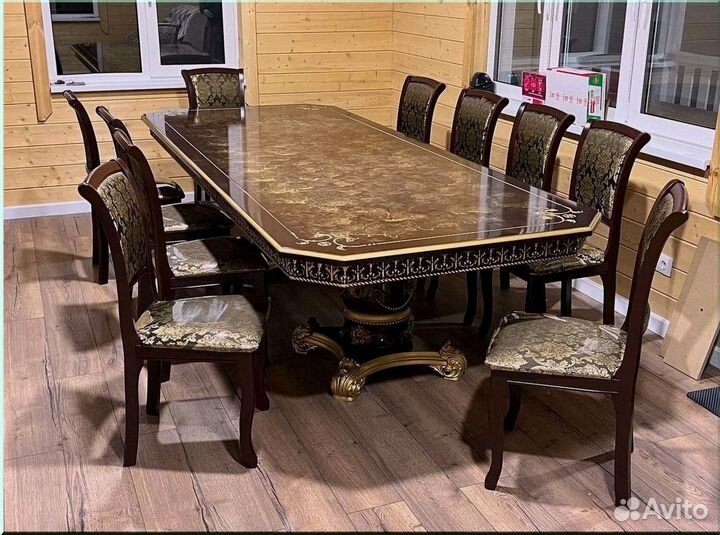 Стол обеденный овальный раздвижной