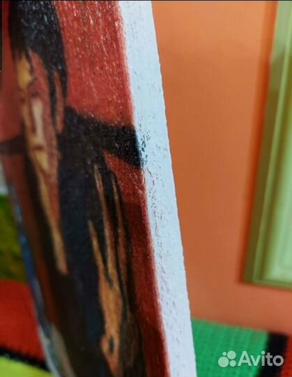 Картина фреска на дереве