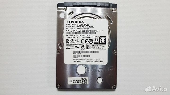 Жесткий диск для ноутбука Toshiba 500gb