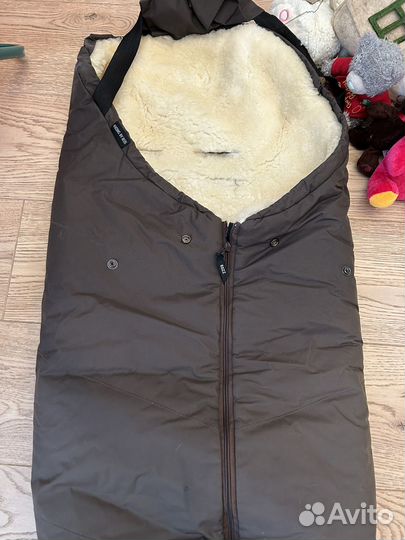 Меховой конверт в коляску овчина