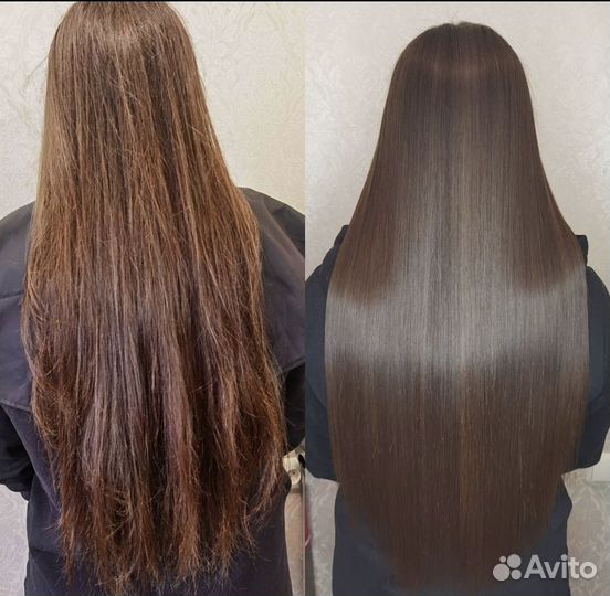 Кератиновое выпрямление волос