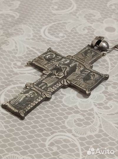 Крест наперсный Древневизантийский Серебро