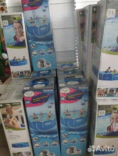 Каркасный бассейн 305 100 стальной каркас