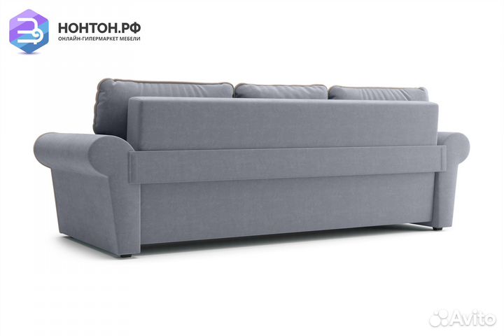 Диван еврокнижка Прованс 3-х местный серый