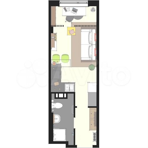 Квартира-студия, 22,6 м², 12/18 эт.