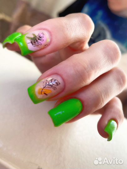 Маникию Наращивание ногтей