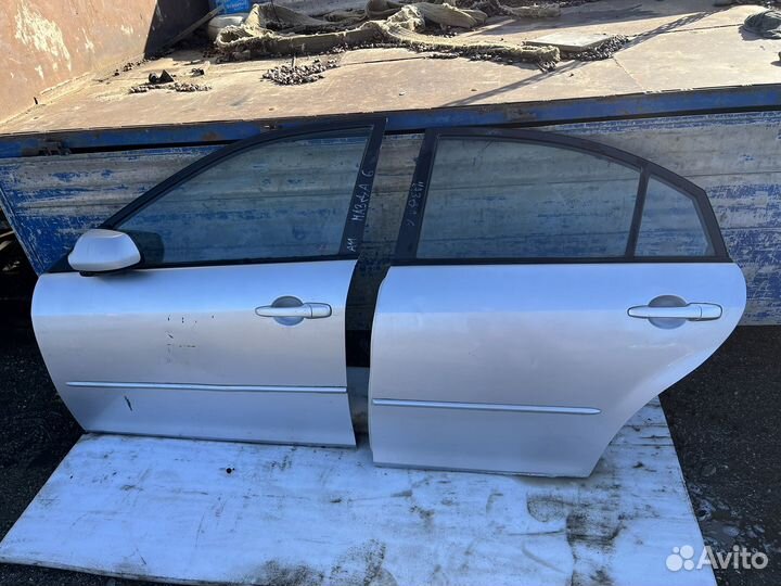 Дверь передняя левая серебро Mazda 6 GG 2002-2005