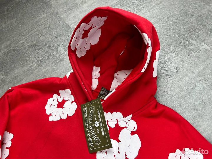 Худи Denim Tears красная в наличии