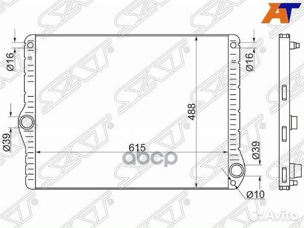 Радиатор BMW 5-Series 09-17 BW0012 Sat