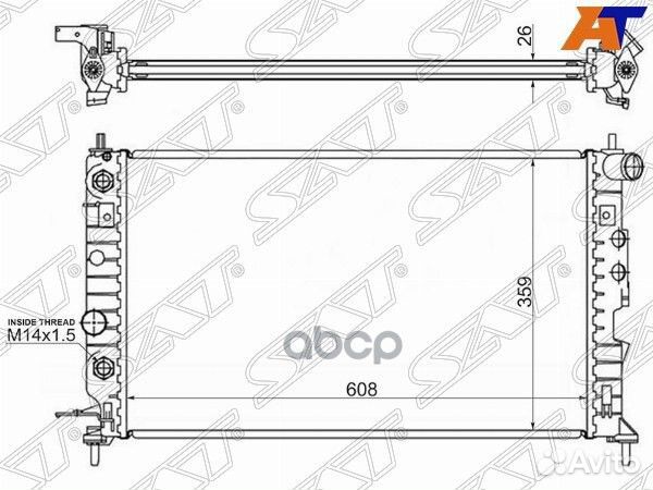 Радиатор Opel Vectra 95-03 SG-OP0001-95 Sat