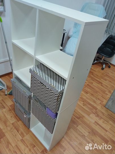 Стеллаж деревянный белый