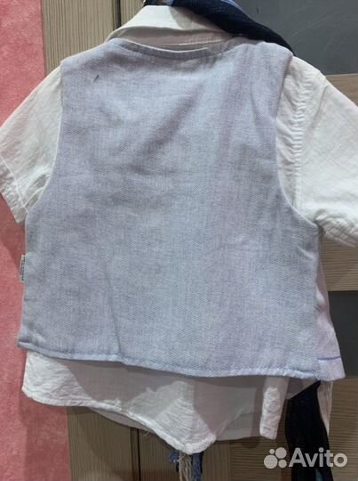 Рубашка 2-3 года, жилетка в подарок