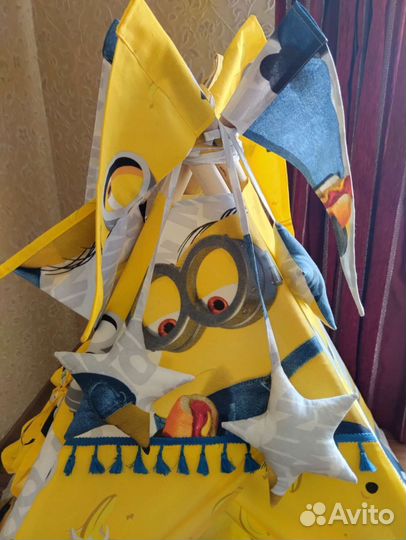 Детская игровая палатка Вигвам Шатер Миньоны