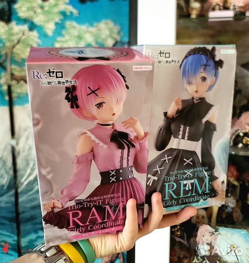 Аниме фигурка Rem Ram Рем Рам Re zero (ориг)