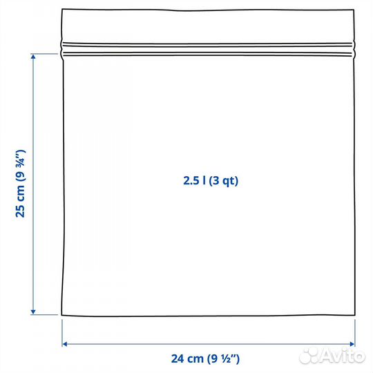 Пакеты IKEA istad 2,5 литра в новой расцветке
