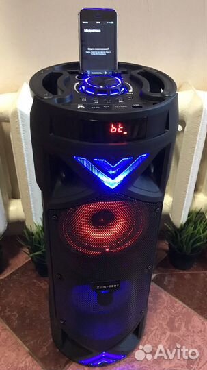 Колонка блютуз BT караоке портативная aux fm радио