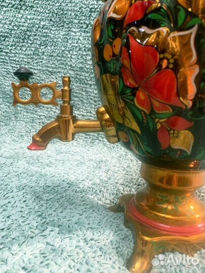 Самовар электрический, расписной. Хохлома