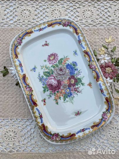 Поднос фарфор Depos. Италия. Винтаж