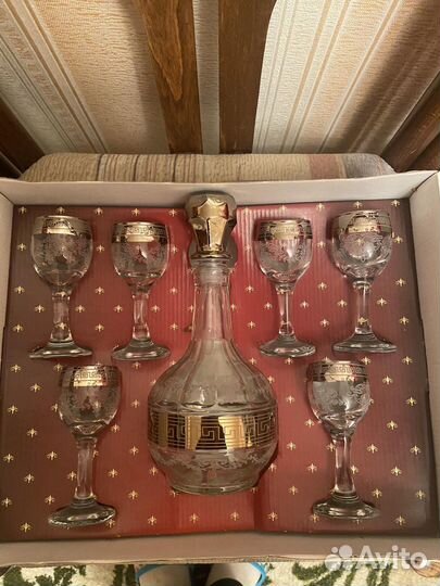 Набор графин и рюмки Гусь-Хрустальный