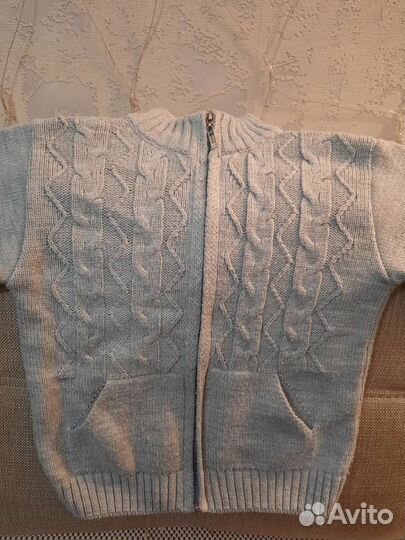 Кардиган на молнии для мальчика 6-8 лет