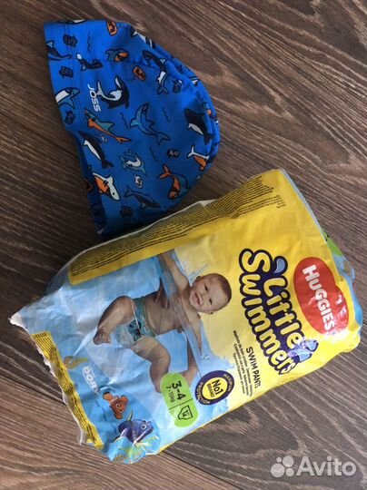 Подгузники для плавания и шапочка