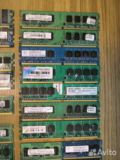 Оперативная память 1Gb DDR, DDR2, DDR3 dimm, sodim