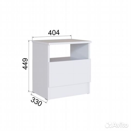 Тумба прикроватная белая Мэнкс